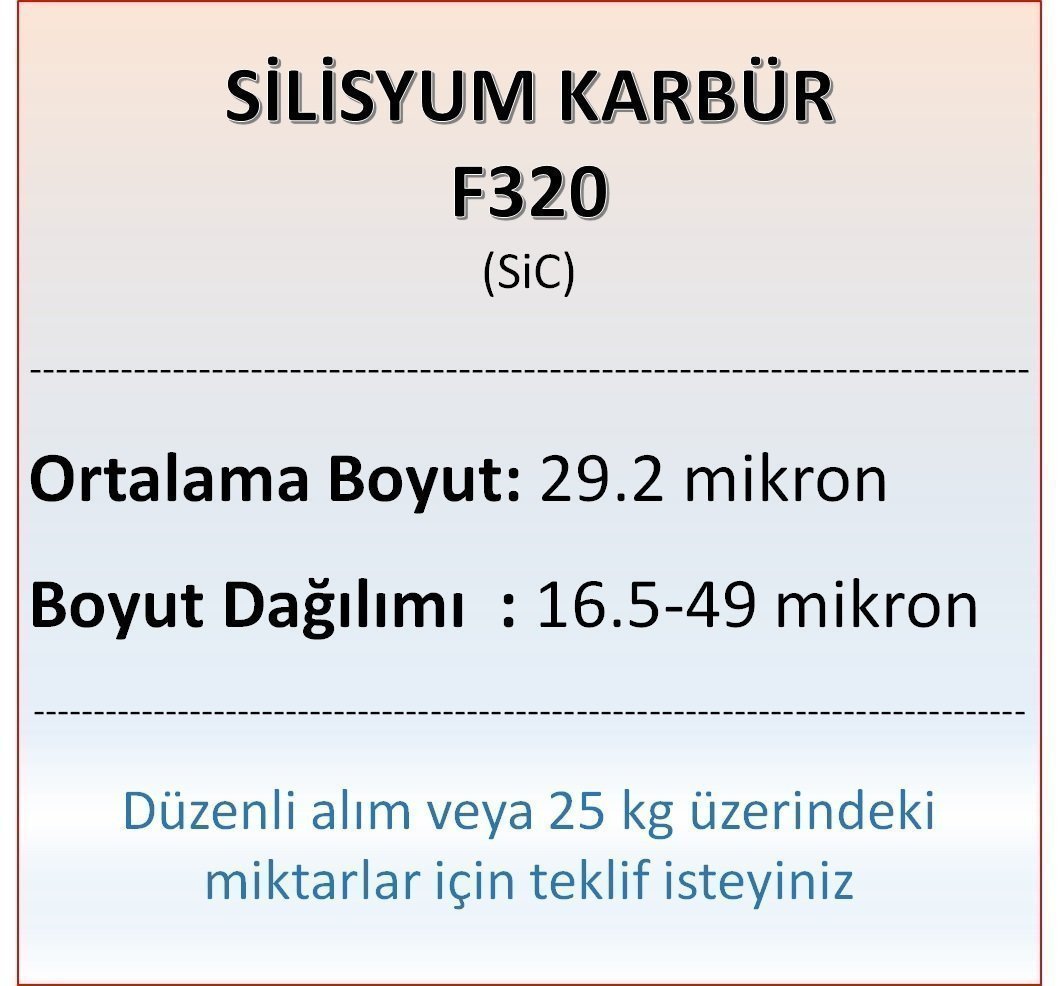 Silisyum Karbür F320 - SiC - 29.2 mikron 25 kg