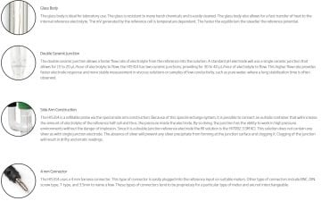 HANNA HI5314 Uzaktan Dolumla Ölçümler için Cam Vücut Referans Elektrotu