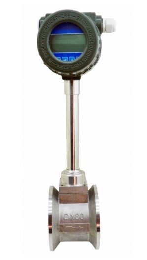 DN65 Sabit Tip Vorteks Debimetre Gaz 40-1000 m3/saat Göstergesiz Pulse