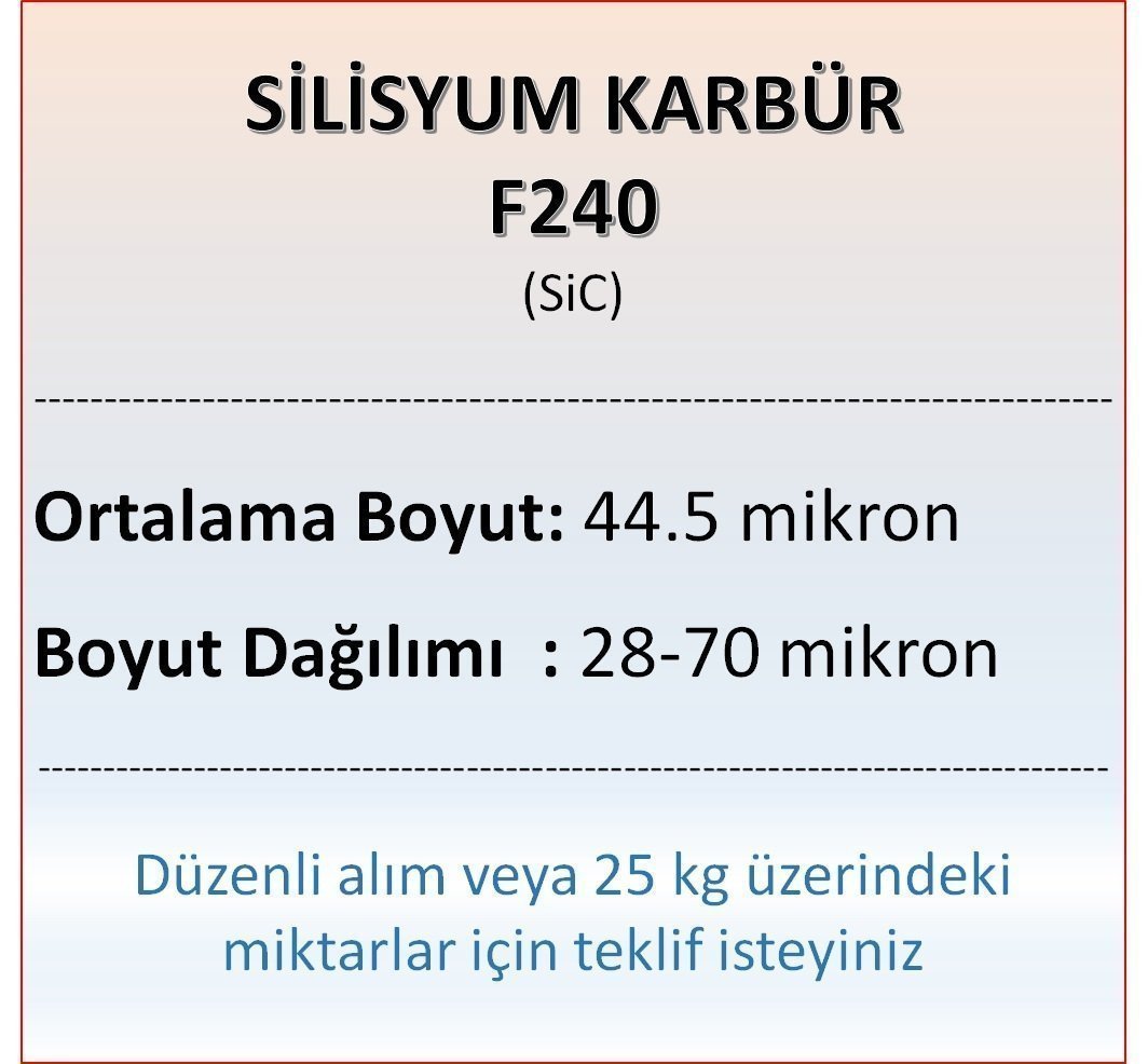 Silisyum Karbür F240 - SiC - 44.5 mikron 500 gram