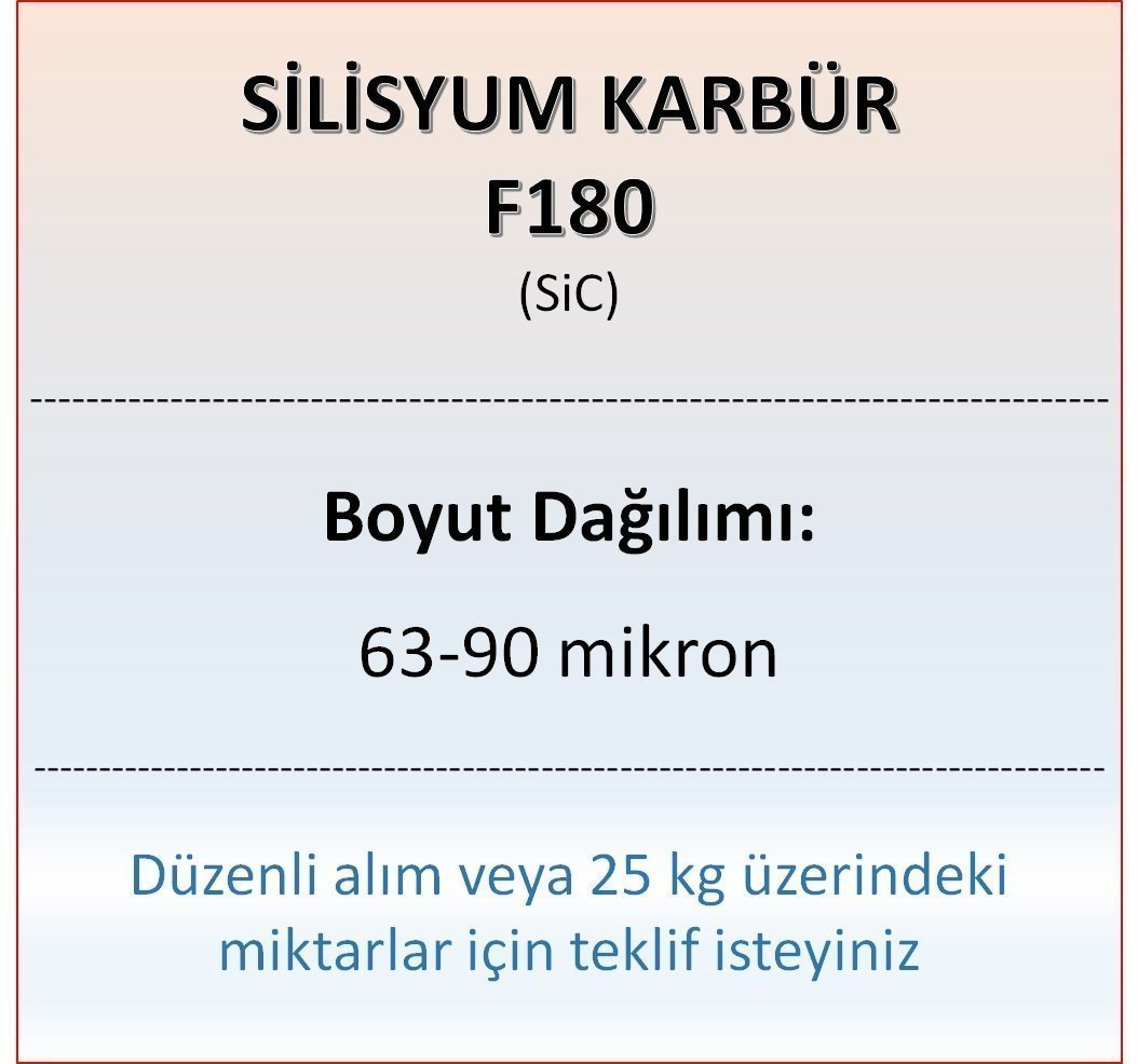 Silisyum Karbür F180 - SiC - 63-90 mikron 500 gram