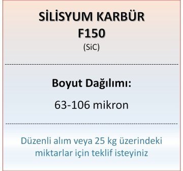 Silisyum Karbür F150 - SiC - 63-106 mikron 25 kg