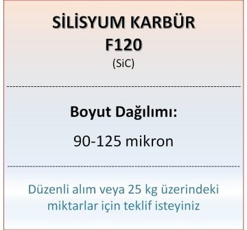 Silisyum Karbür F120 - SiC - 90-125 mikron 10 kg