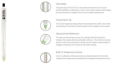 HANNA FC2133 Yiyecek bakımı pH / Sıcaklık Yoğurt Elektrotu (HI98164 kullanınız)