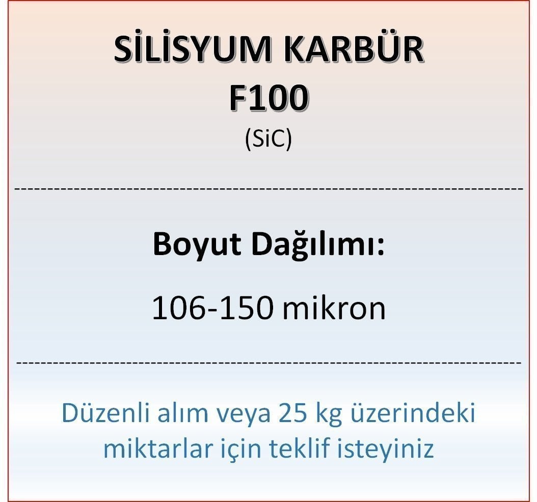 Silisyum Karbür F100 - SiC - 106-150 mikron 5 kg