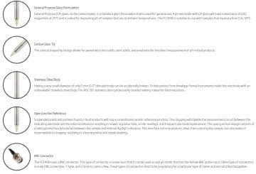 HANNA FC232D DIN Konnektörlü  Et Ürünleri İçin Gıda Bakımı pH Elektrodu