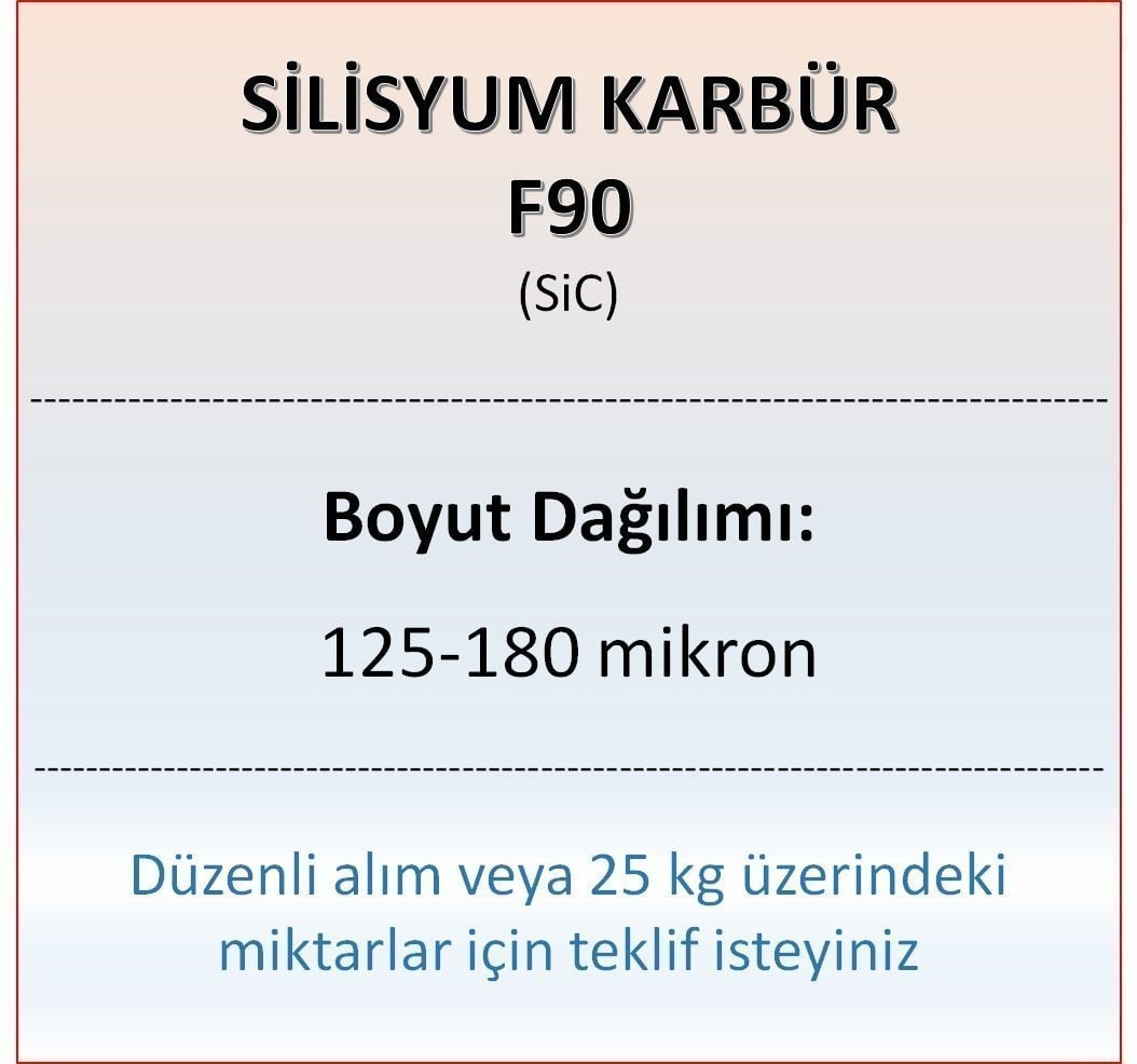 Silisyum Karbür F90 - SiC - 125-180 mikron 1 kg