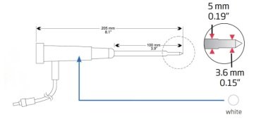 HANNA HI762PWL Saplı Keskin Uçlu Penetrasyon Termistor Probu - HI762PWL