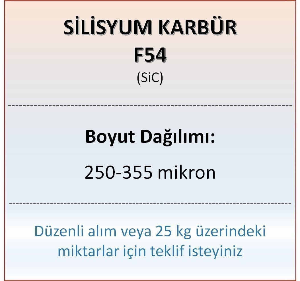 Silisyum Karbür F54 - SiC - 250-355 mikron 1 kg