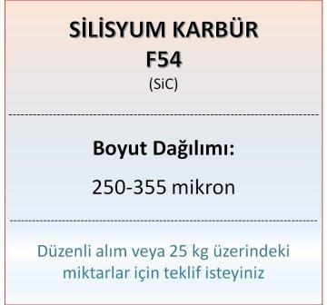 Silisyum Karbür F54 - SiC - 250-355 mikron 500 gram