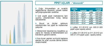 İSOLAB 005.01.004 pipet ucu - şeffaf - 5 ml (250 adet)