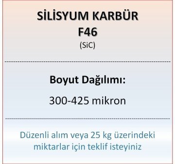 Silisyum Karbür F46 - SiC - 300-425 mikron 25 kg