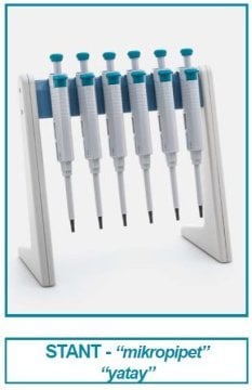 İSOLAB 006.11.006 mikropipet standı - düz (1 adet)