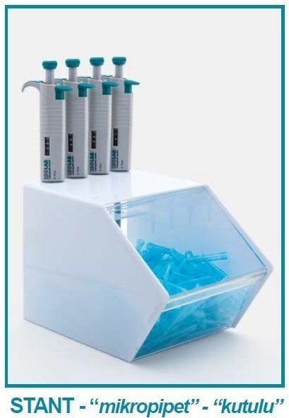 İSOLAB 006.05.001 mikropipet standı - 4 pipet için - kutulu (1 adet)