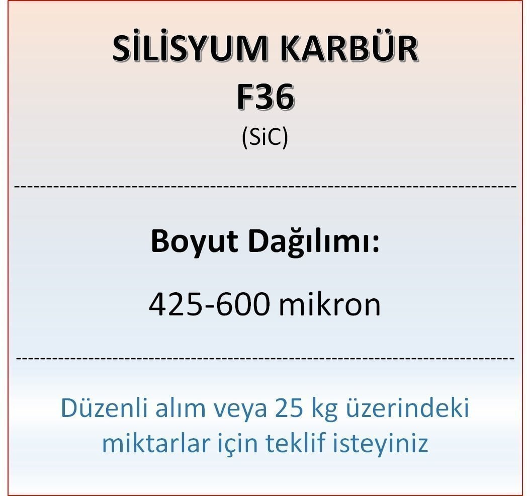 Silisyum Karbür F36 - SiC - 425-600 mikron 10 kg