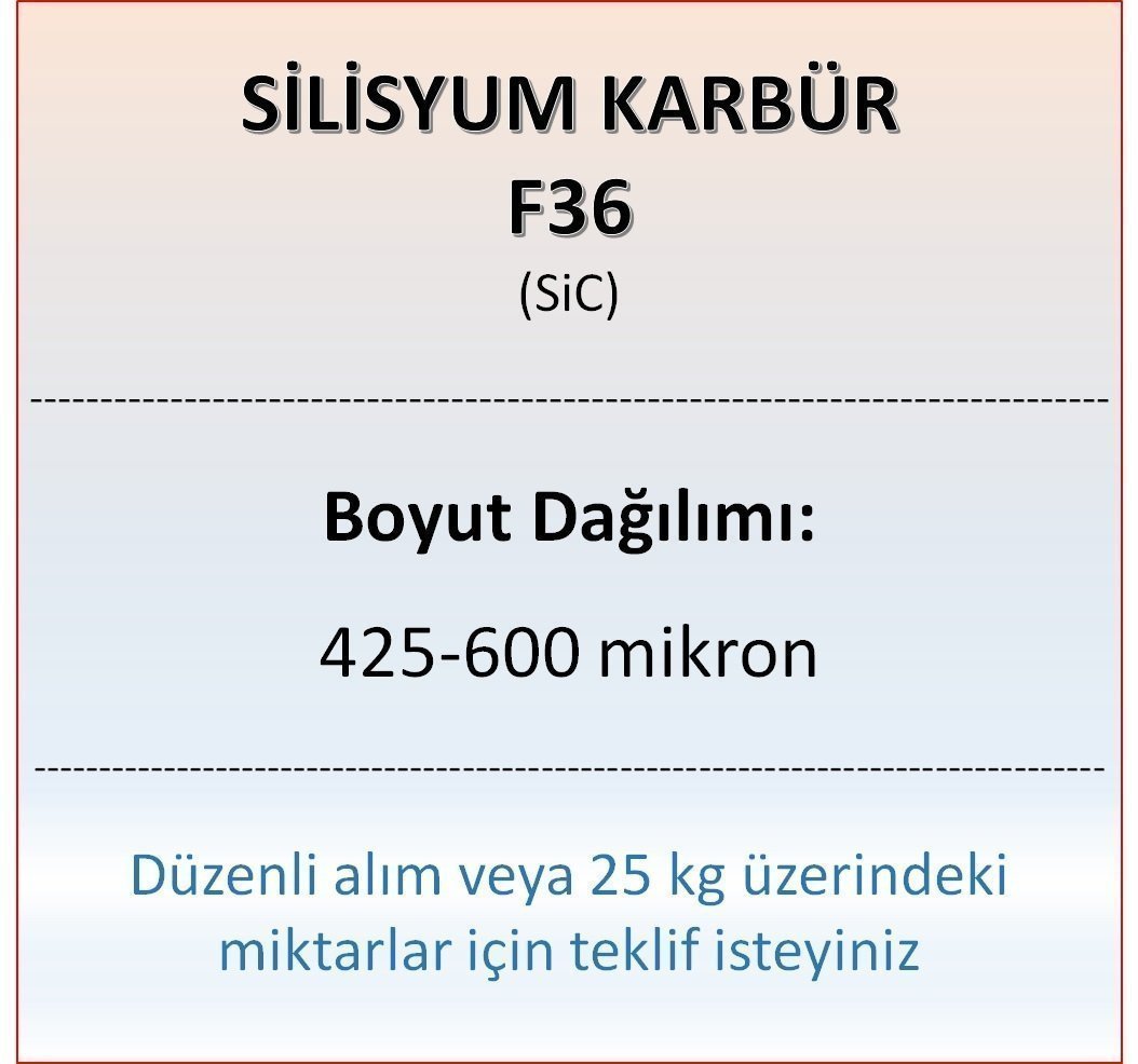 Silisyum Karbür F36 - SiC - 425-600 mikron 500 gram